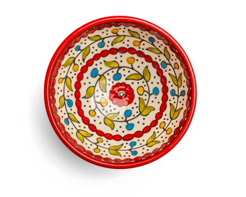Palestinian Dessert Bowl Red