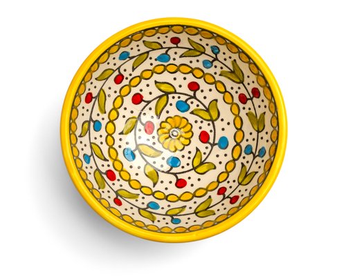 Palestinian Dessert Bowl Yellow