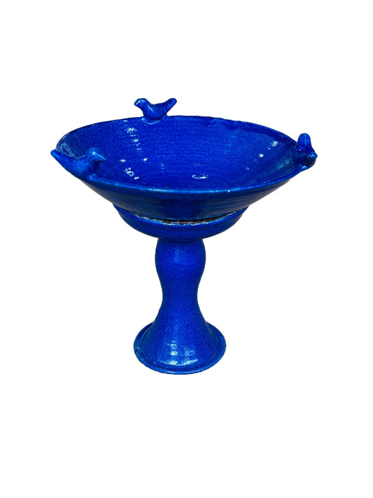 Hala Birdbath with Stand Blue Large