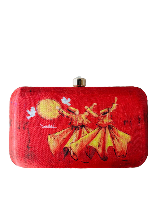 Sadaf Farasat Clutch Red