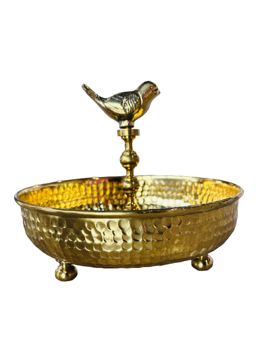 Single Tier Brass Small Bowl Stand