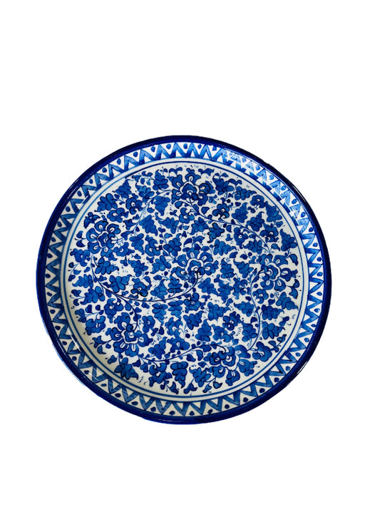 Multan Pizza Platter Blue White