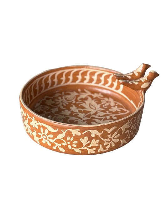Hala Terracotta Two Birds Bowl