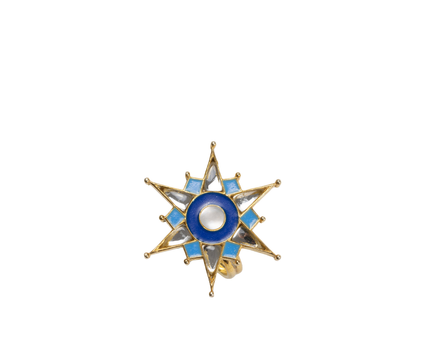 Starburst Silver Ring - Blue And Turquoise