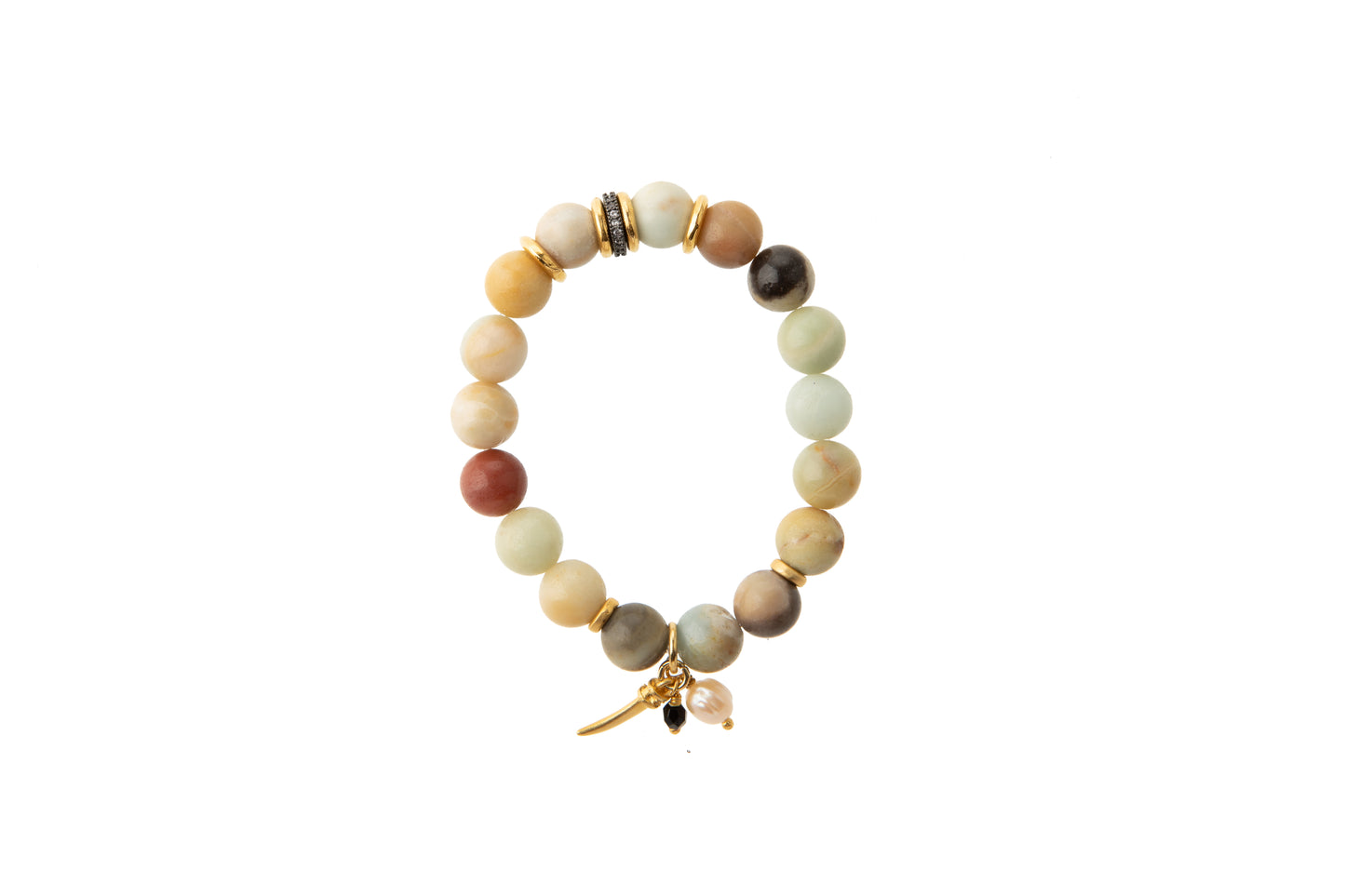 Amazonite with Genuine Pearl & Talon Bracelet