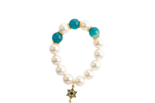 Shell Pearl & Agate Bracelet