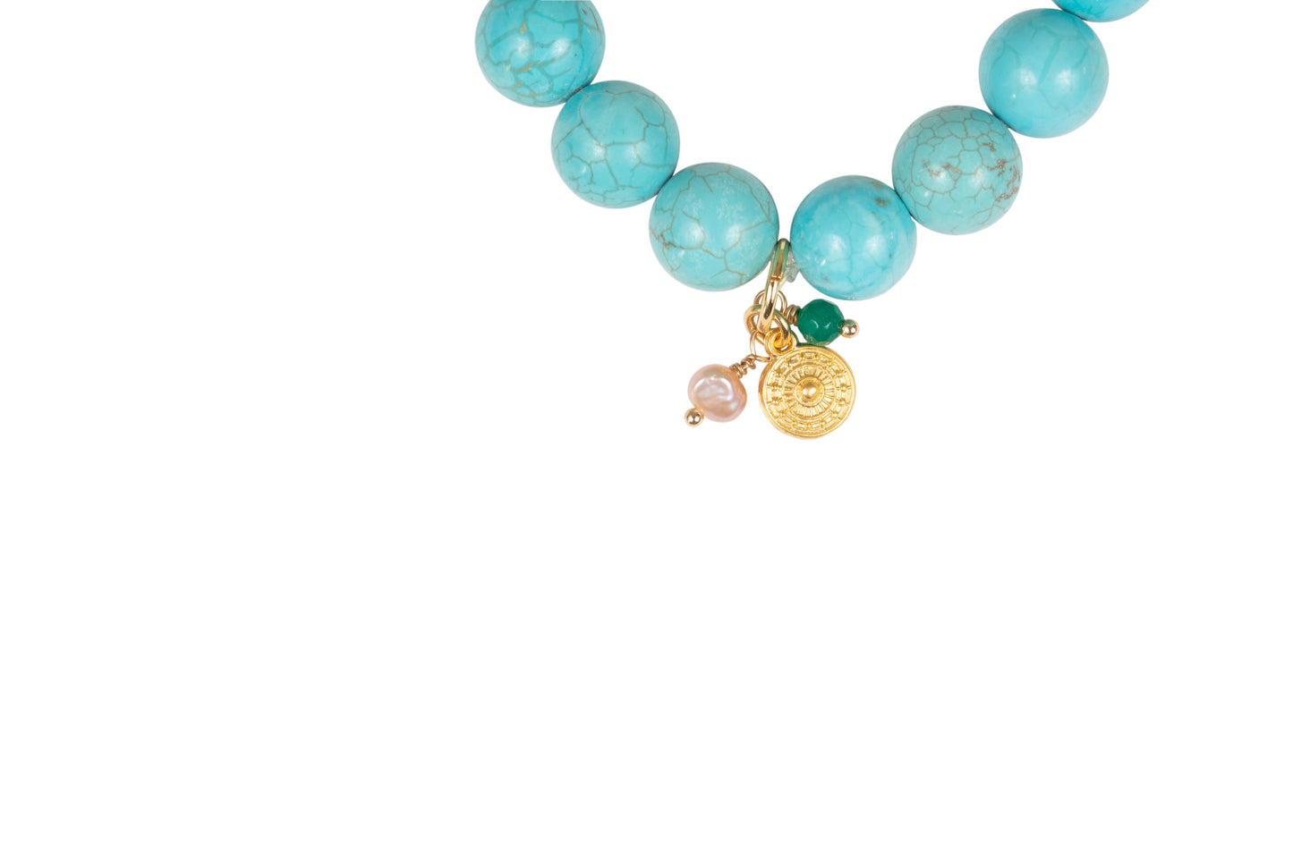 Turquoise Stone with Multi Kundan Centerpiece Bracelet