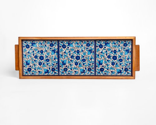 Palestinian Trays 3 Tiled Blue