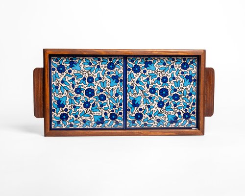 Palestinian Trays 2 Tiled Blue