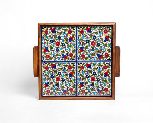 Palestinian Trays 4 Tiled Multi-Colour