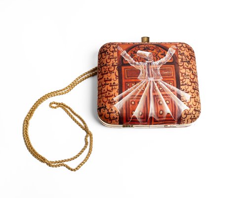 Sadaf Farasat Ishq Clutch Rust