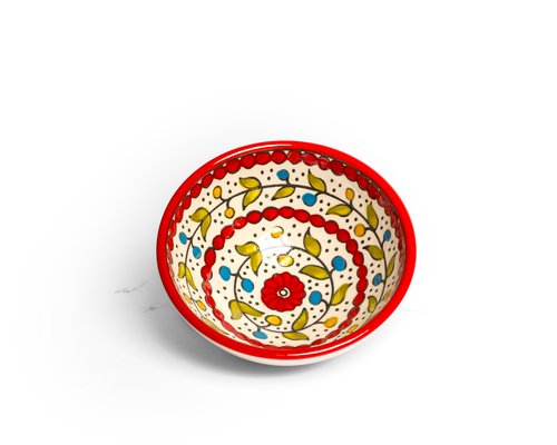 Palestinian Dessert Bowl Red