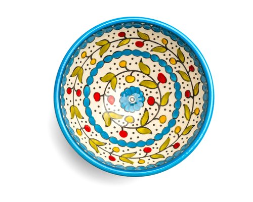 Palestinian Dessert Bowl Turquoise