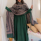 Rashk (Envious Moon) - Green & Beige Shawl