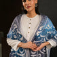 Manto Huroof Shaded Blue Scarf