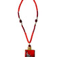 Noushina Red Qul Beaded Necklace