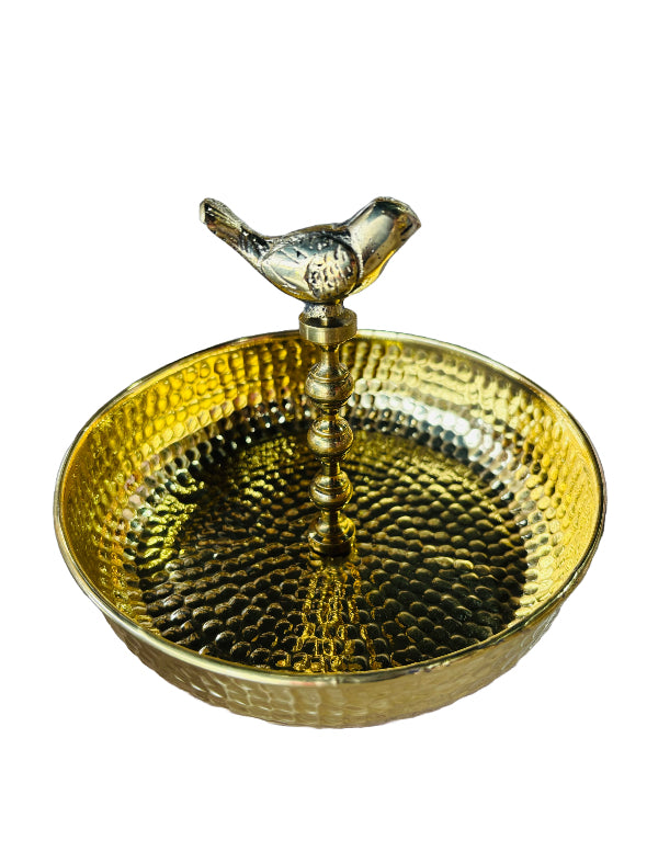 Single Tier Brass Small Bowl Stand