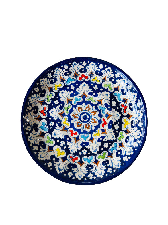 Multan Multi-Coloured Lotus Round Platter – storiesofthesoil