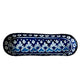 Decorative ceramic tray with blue and white floral pattern on a white background