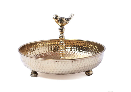 Single Tier Brass Small Bowl Stand