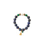 Lapis Malachite with Genuine Pearl Drop Bracelet