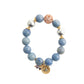Aventurine Blue with Genuine Pearl Charm Bracelet