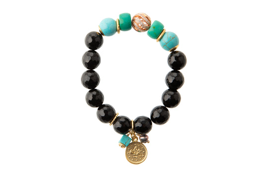 Black Onyx with Turquoise Bracelet