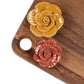Flowers "Squared" Wooden Platter