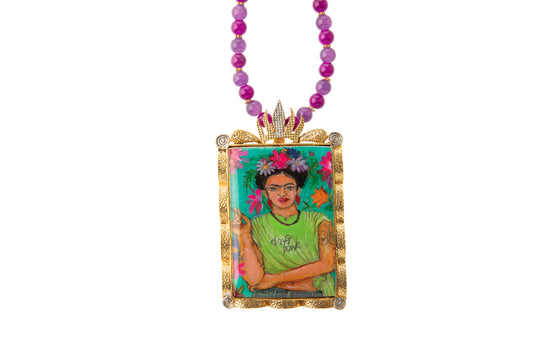 Frida Kahlo Daft Punk Necklace