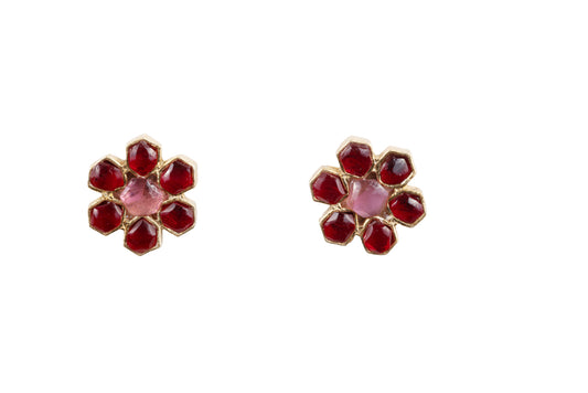 Arabesque Flower Pink Earrings