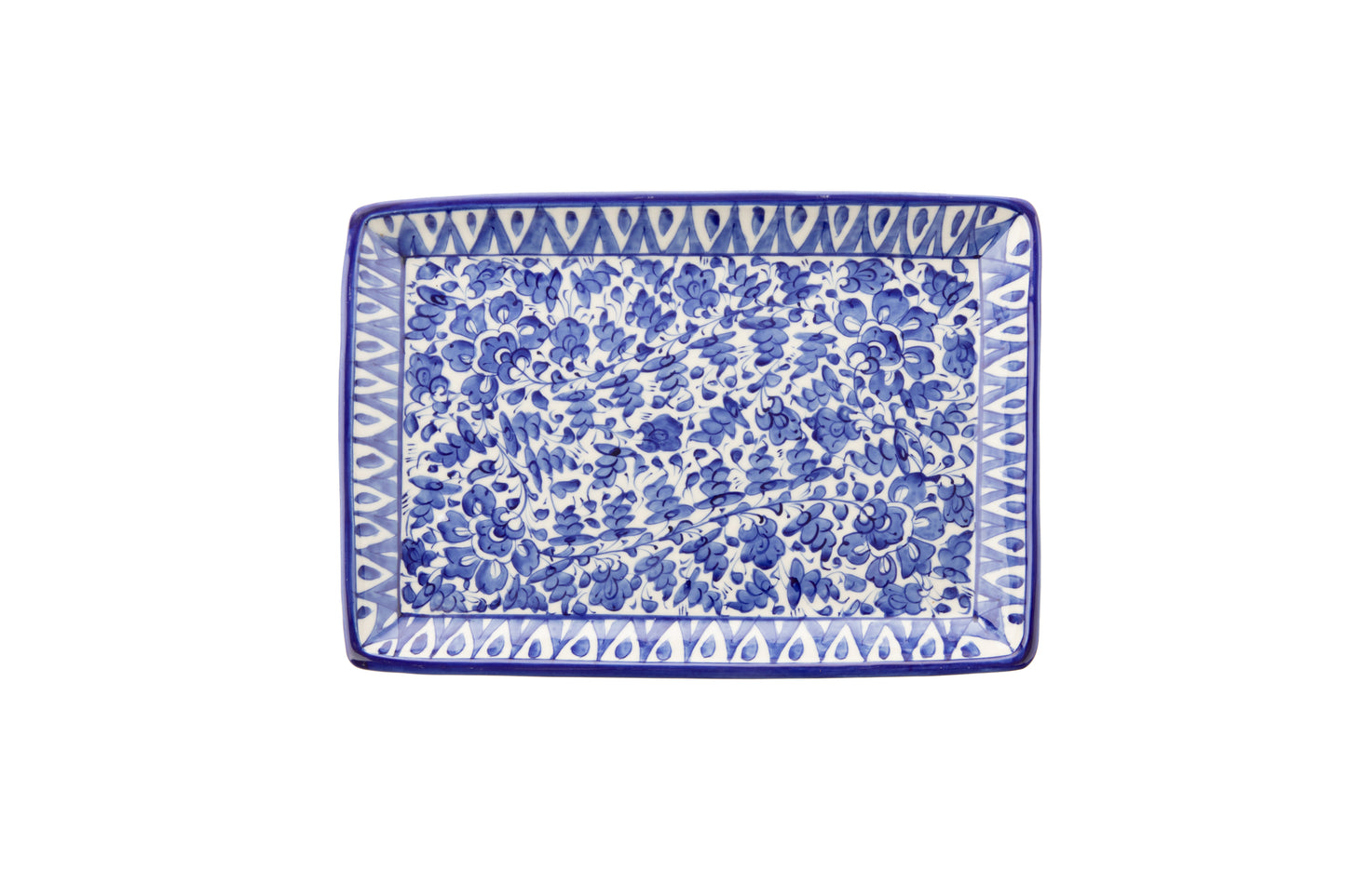 Multan Bluebell Flowers Rectangle Large Platter