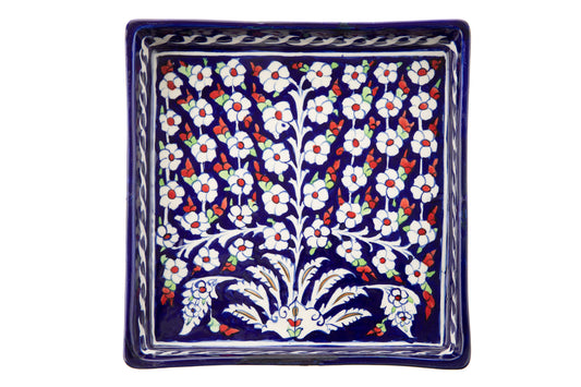 Multan Pretty Peacock Square Platter