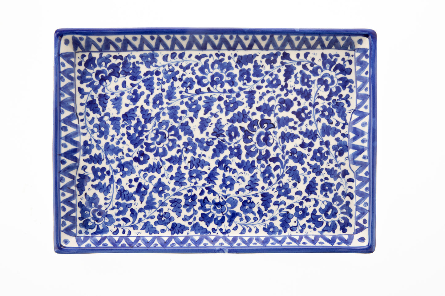 Multan Bluebell Flowers Rectangle Large Platter